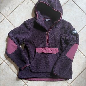 The North Face Dark Purple Fleece Pullover Hoodie